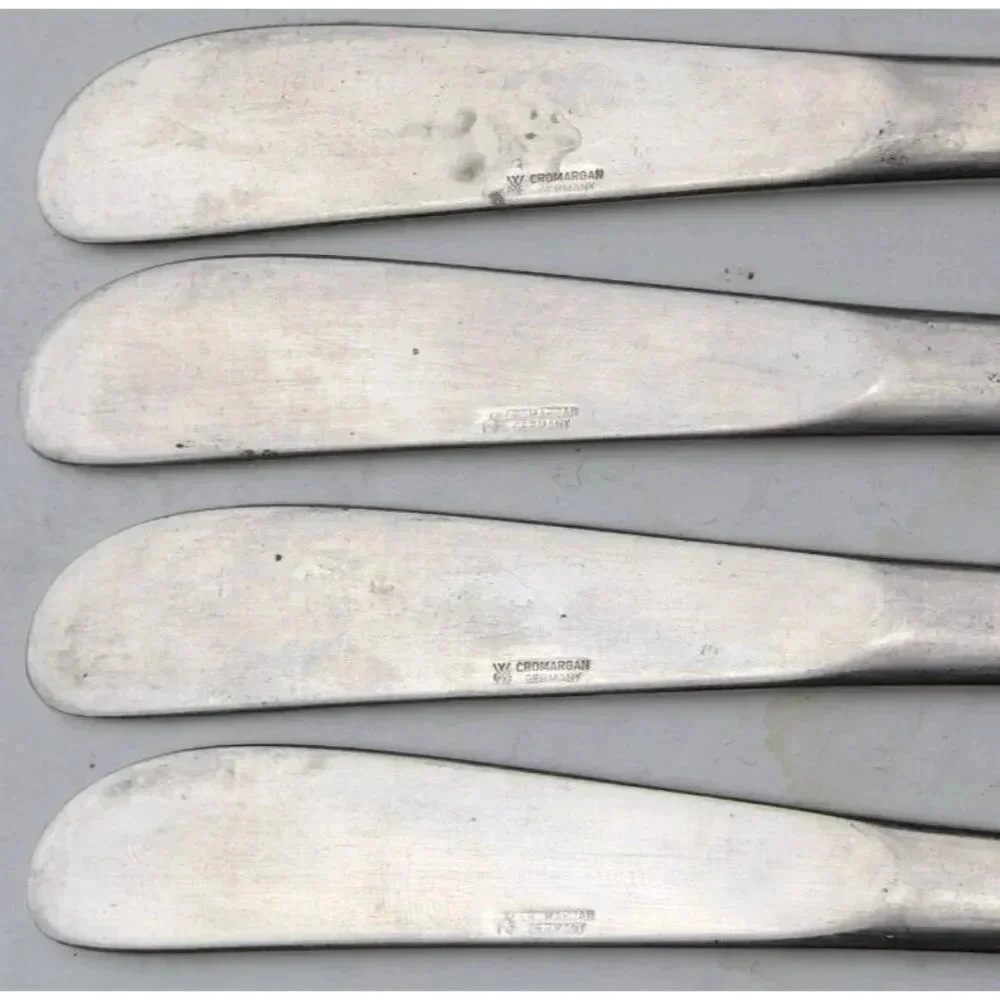 Vintage Antique Lot of 4 WMF Cromargan Stainless Knife Set W. Germany